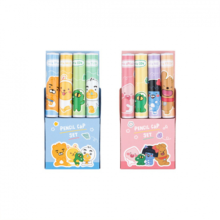 캐릭터 러블리 4본 안전 연필캡 세트 #7