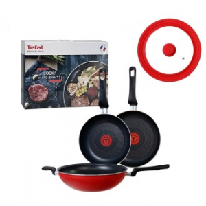 테팔 쿡라이트 프라이팬 20cm+프라이팬 24cm+궁중팬 30cm+멀티뚜껑(레드), 꾸준히 잘 나가는 프리미엄 프라이팬