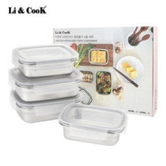 [리앤쿡] 스텐레스 밀폐용기 4종/8종