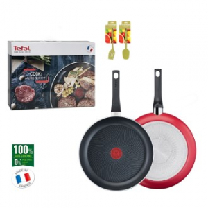 테팔 스타트앤 쿡 24CM + 뒤집개 + 스파츌러 3종세트, 실용적인 디자인과 안심코팅 !