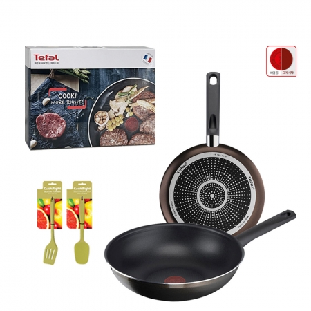 테팔 비스트로 프라이팬 26cm + 궁중팬 28cm + 뒤집개 + 스파츌러 3종세트 #3
