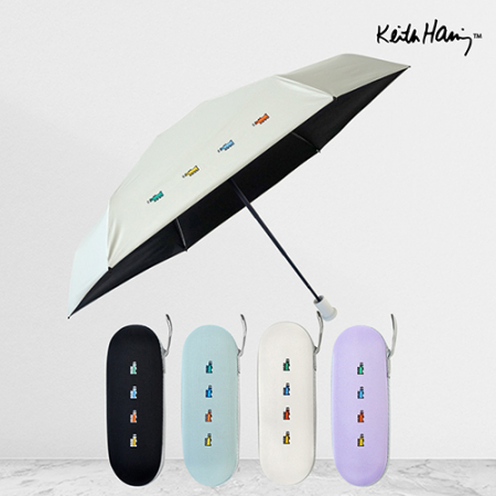 키스해링 미니퍼피 파스텔 5단 암막 양우산, 초미니 #2