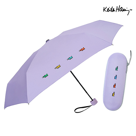 키스해링 미니퍼피 파스텔 5단 암막 양우산, 초미니 #3
