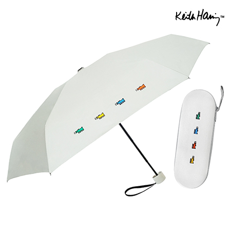 키스해링 미니퍼피 파스텔 5단 암막 양우산, 초미니 #4