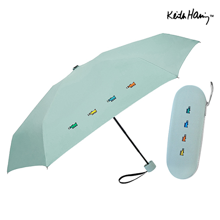 키스해링 미니퍼피 파스텔 5단 암막 양우산, 초미니 #7