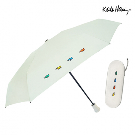 키스해링 미니퍼피 파스텔 5단 암막 양우산, 초미니 #6