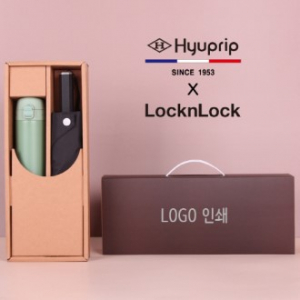 협립 3단60 슈퍼 젠틀맨 고밀도 수동식 우산 + 락앤락 슬림핏 원터치 400ml 텀블러세트