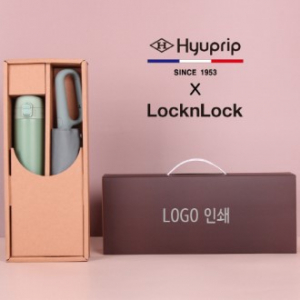 협립 3단 슈퍼텐 10K 초고밀도 카라비너 완전자동 우산, 양산 + 락앤락 슬림핏 원터치 400ml 텀블러세트