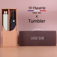협립 3단60 슈퍼 젠틀맨 고밀도 수동식 우산+로나 이중진공 500ml 텀블러세트