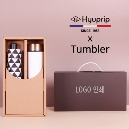 협립 3단 초미니 암막 스타앵글 수동 양우산 +로나 이중진공 500ml 텀블러세트 #2