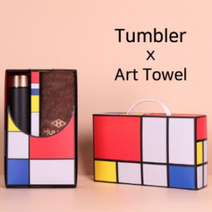 아트세트 로나 이중진공 500ml 텀블러 + 협립 호텔 코마 40수 180 세면타올 세트