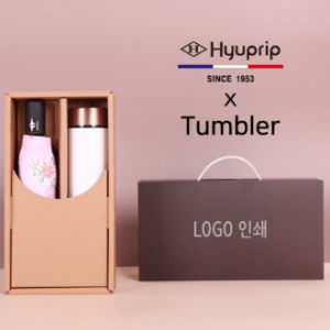 협립 3단 암막6K 플라워즈 미니 완전자동 양우산+로나 이중진공 500ml 텀블러세트