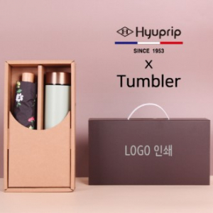협립 3단 초미니 암막 플라워즈 수동 양우산+로나 이중진공 500ml 텀블러세트