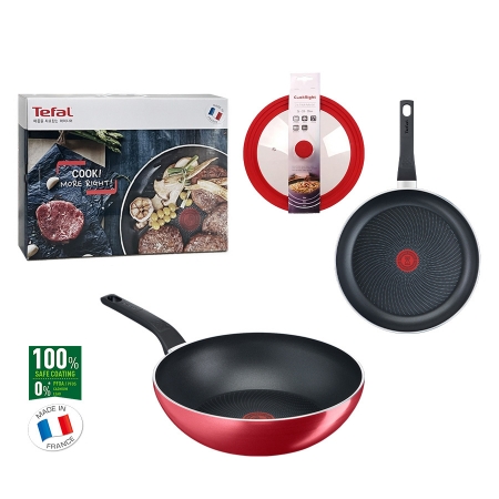 테팔 IH 스타트 앤 쿡 프라이팬 24cm + 궁중팬 28cm + 멀티뚜껑 (레드) #2