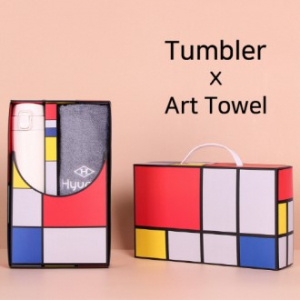 아트세트 모던원터치 500ml 텀블러 + 협립 호텔 코마 170 세면타올 세트