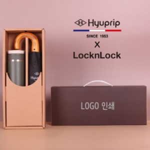 협립 3단 슈퍼 암막 고밀도 원목곡자 완전자동 우산/양산+락앤락 뉴메트로 투웨이 텀블러세트