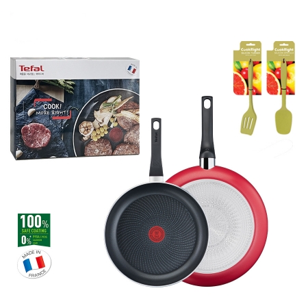 테팔 IH 스타트 앤 쿡 궁중팬 24cm+ 프라이팬 28cm+뒤집개+스파출러 4종세트 #2