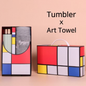 아트세트 로나 이중진공 500ml 텀블러 + 에코홀리 웨이브 세면타올 세트