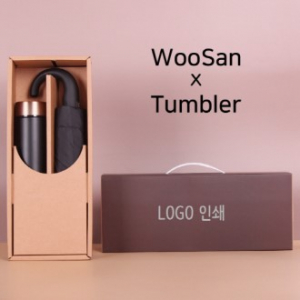 가르시아 3단 블랙 곡자손 완전 자동우산+로나 이중진공 500ml 텀블러세트