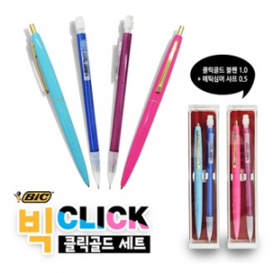 [BIC] 클릭골드 세트 (볼펜+샤프+케이스)