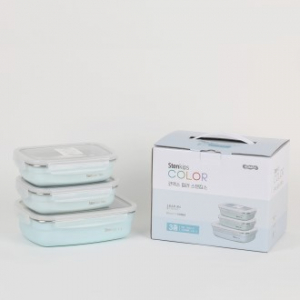 코멕스 컬러 스텐 혼합 3종 밀폐용기 // 인기품목