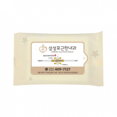 홍보 물티슈 별노랑(무광) 20매