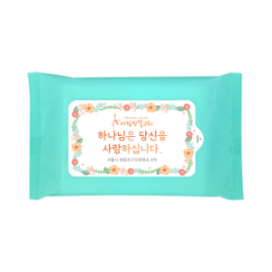 홍보 물티슈 민트(무광) 20매