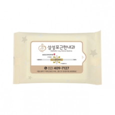 홍보 물티슈 별노랑(무광) 10매