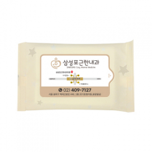 홍보 물티슈 별노랑(무광) 10매