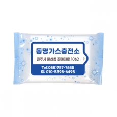 홍보 물티슈 파스텔파랑 10매