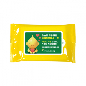 홍보 물티슈 진노랑 10매