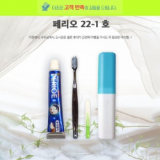 페리오 22-1호 페리오 치약 50g + 국산 PP 미세모 칫솔 + 치간칫솔 + 상하형 케이스