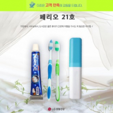 페리오 21호 페리오 치약 50g + 미세모 칫솔고급 + 상하형케이스