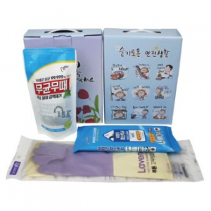 무균무때 욕실용 세정제 + 청소박사 + 투톤 고무장갑 3종 세트