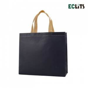 단색 코팅 부직포 가방 네이비 [ 소 / 31 x 28 x 11cm ]