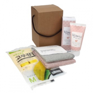 락앤락 수세미 + 고무장갑 + 과일나라 핸드에센스 3종 세트