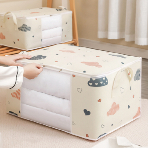 러브 블룸 이불정리함, 클라우드 이불정리함, 투명창 베이직 보관함 75