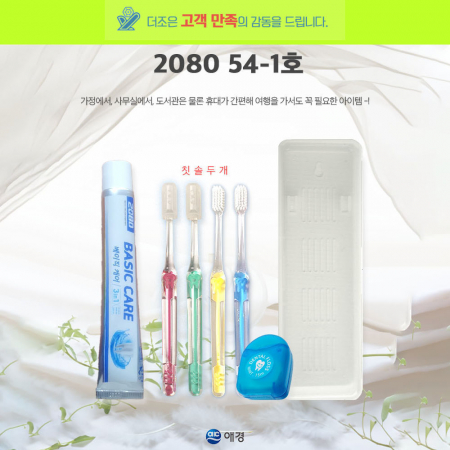 2080 5-1호 2080 베이직케어 치약 50g +2080 미세모 칫솔+혀크리너+케이스 #2