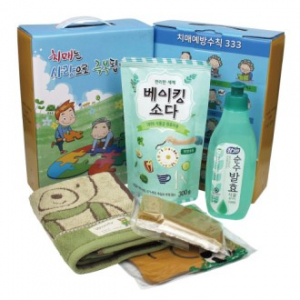 베이킹소다 + 참그린 주방세제 + 코코넛 수세미 + 냄비받침 + 기라로쉬 울리 주방타올 5종세트