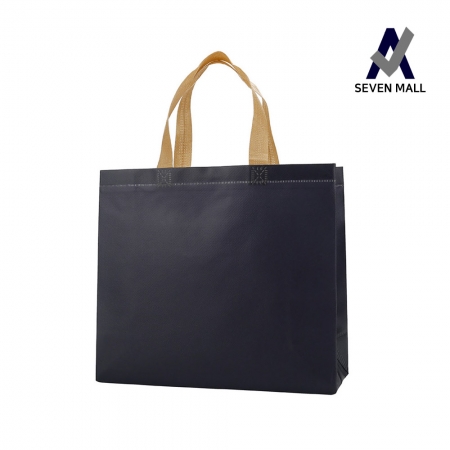 세븐몰 단색 코팅 부직포 가방 네이비 [소]31x28x11cm #2