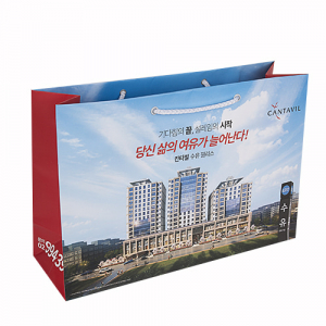 쇼핑백 400x150x300mm 스노우지180g // 주문제작 컬러인쇄