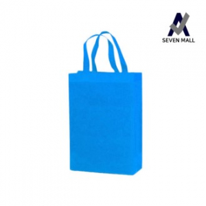 세븐몰 단색 부직포 가방 블루 [소] 25x30x10cm