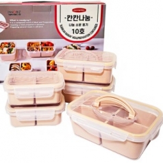 이지앤프리 칸칸나눔용기 10호 5p 선물세트/전자레인지가능