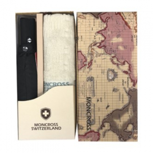 몽크로스 3단 전자동 솔리드 우산 + 몽크로스 바코드 타올 1P 세트