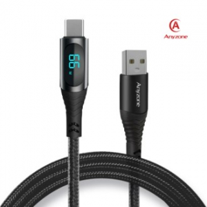 애니존 66W 초고속충전 패브릭 LCD 케이블 2.0M UTC