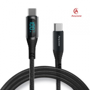애니존 100W 초고속충전 패브릭 LCD 케이블 2.0M CTC