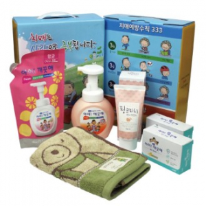 아이깨끗해 핸드워시 용기+핸드워시 리필+아이깨끗해 비누+울리 주방타올+과일나라 핸드에센스 6종세트