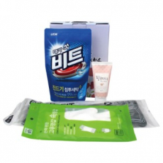 비트 액세 세탁세제+오버핏 고무장갑+속장갑+과일나라 핸드에센스 4종세트