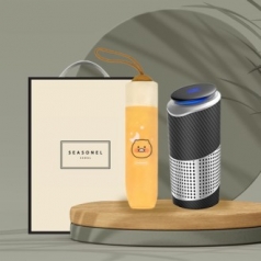 시즈넬 카카오 수동우산+차량용 공기청정기 선물세트