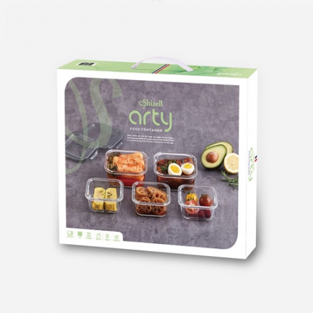 쉬젤 아티 내열용기 정사각 5종세트 (정사각320ml*3ea+520ml*2ea) #4